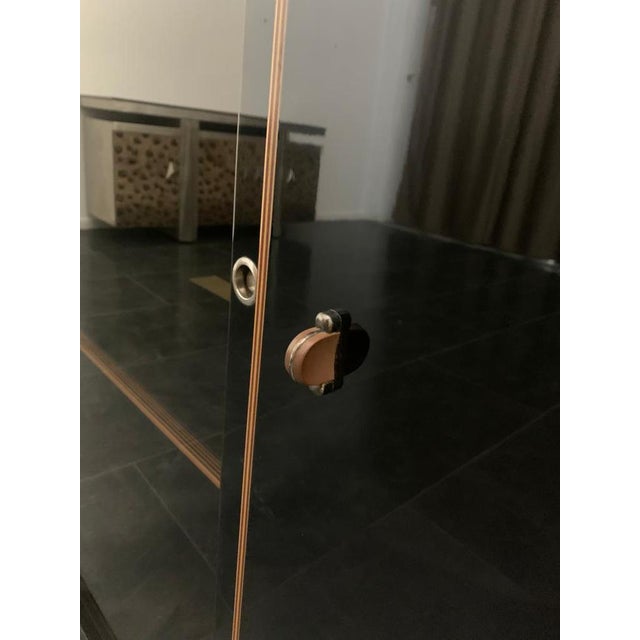 Black Lacquered Cabinet with Shaped Wood by Pierre Cardin For Sale - Image 8 of 15