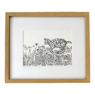 Framed Contemporary Original Drawing, "The Wild Garden" by Louisa Currier For Sale