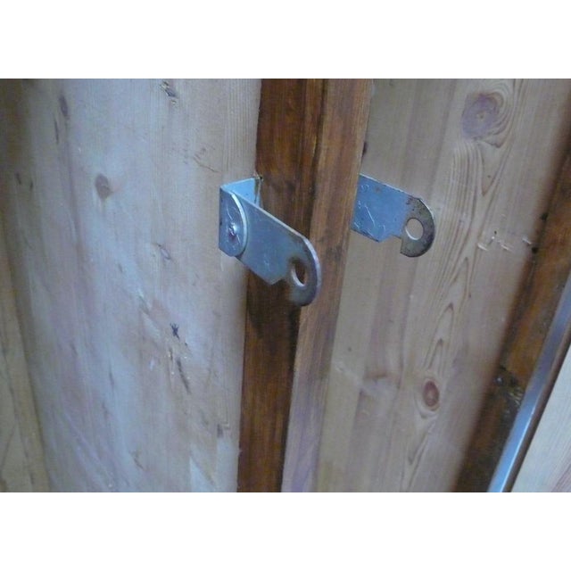 Wood Antique Locker Cabinet with 2 Doors in Wood, 1890s For Sale - Image 7 of 11