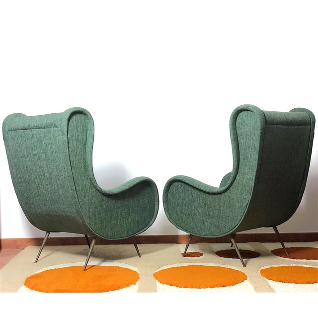 Senior Lounge Chairs attributed to Marco Zanuso, Italy, 1950s, Set of 2 For Sale - Image 11 of 13