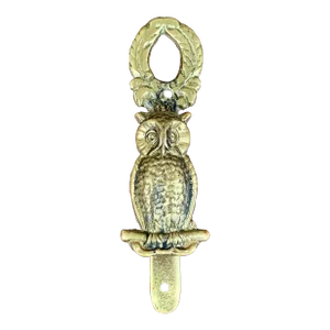 Mid-Century English Cast Brass Owl Door Knocker