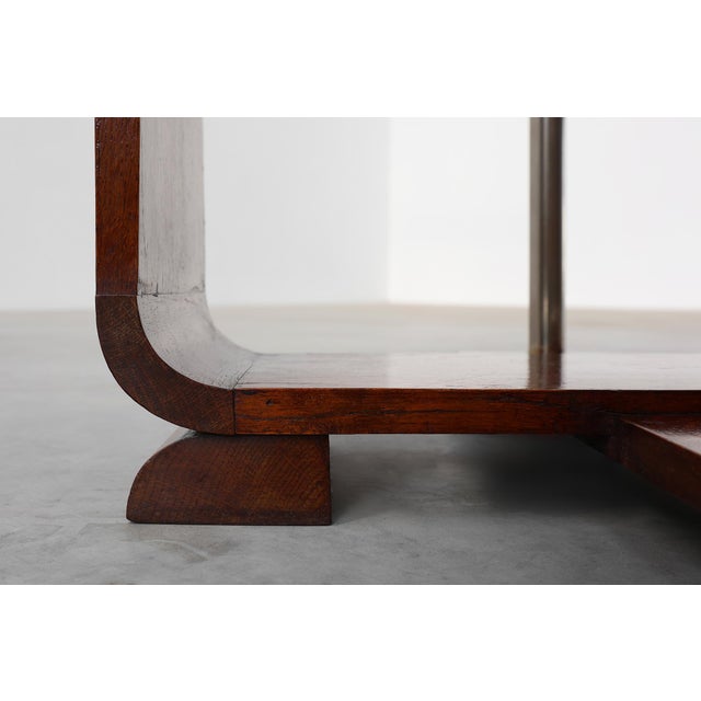 Art Deco Square Side Table in Oak Veneer, 1920s For Sale - Image 10 of 15