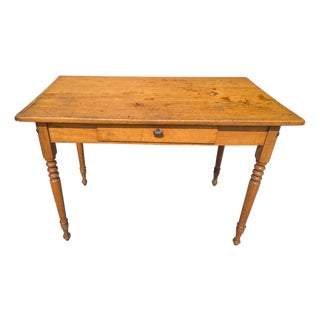 Late 19th Century Pine Writing Desk With Drawer For Sale