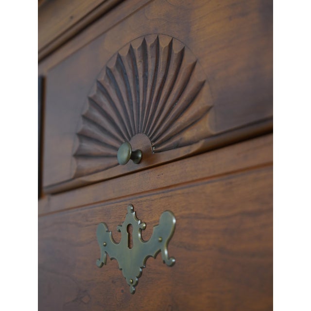 Dr Dimes Cherry Flat Top 2 Piece Highboy For Sale - Image 12 of 17