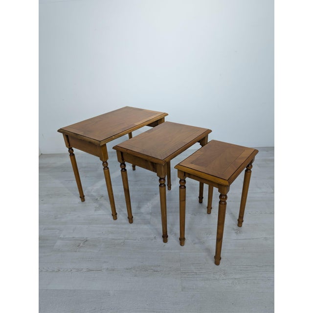 Set of Mid-Century Inlaid Trojak Tables, Set of 3 For Sale - Image 5 of 17