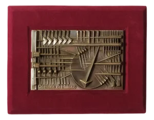 Bronze Bas-Relief Sculpture by Arnaldo Pomodoro for Johnson, 1978