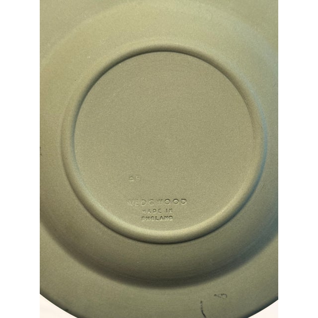Vintage Mid-Century Wedgwood Sage Green Jasperware Mini Pin Dishes - Pair For Sale In Los Angeles - Image 6 of 9