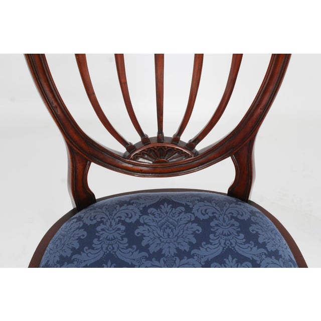 Vintage English Hepplewhite Revival Dining Chairs, Set of 10 For Sale - Image 16 of 18