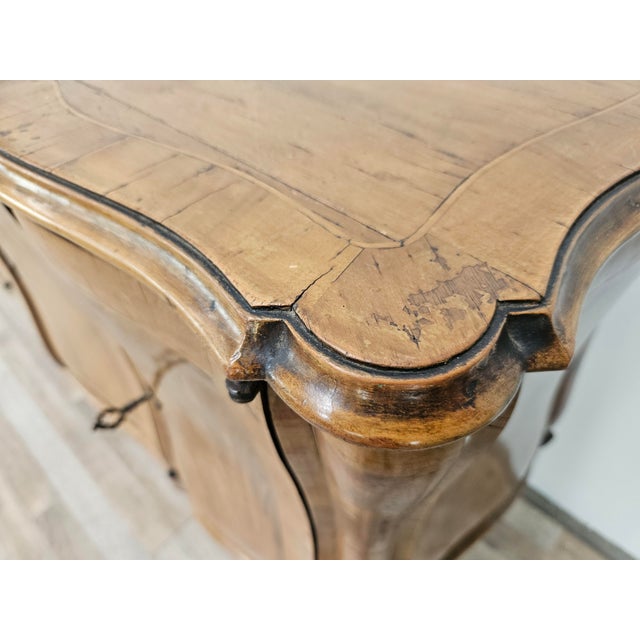 Small Baroque-Style Walnut Sideboard with Four Doors, 1960 For Sale - Image 9 of 18