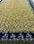 Metal Navy Mid 20th Century Never Used Ghabani Embroidered Tablecloth For Sale - Image 7 of 9