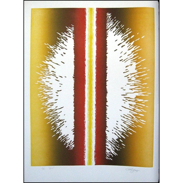 1980s Chezan "Spark" Hand Signed Original Art Embossed Etching For Sale - Image 5 of 5