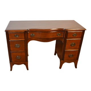 1930 English Regency Mahogany Vanity Makeup Desk Ladies Desk For Sale