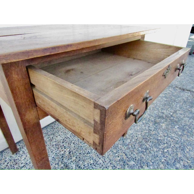 Antique English Elmwood Side Table For Sale - Image 14 of 16