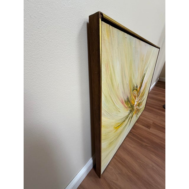 Mid-Century Abstract Oil Painting Canvas Rita L. Frost For Sale - Image 4 of 14