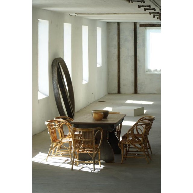 Danish Modern Bamboo Dining Chairs by Robert Wengler, 1930s, Set of 6 For Sale - Image 16 of 18