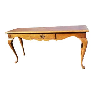 Thomasville 60" Queen Anne Console Table Sofa Table, Circa 1970s
