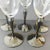 Vintage Set Kristalunie Maastricht Campanula Liqueur Glasses Black Foot Iridescent by Willem Rozendaal, 1930s, Set of 5 For Sale - Image 4 of 7
