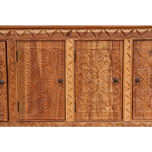 1990s 120" Long Coromandel Coast Carved Sideboard For Sale - Image 5 of 12