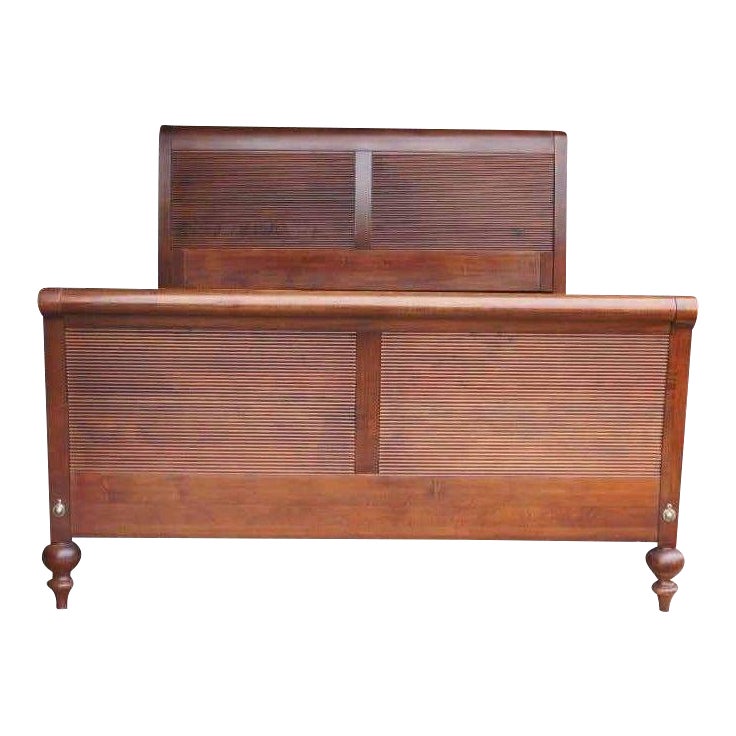 Ethan Allen British Classics Queen Sleigh Bed Caraway Finish Chairish