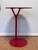 Bold Red Lacquered Steel Round Side Table with Sculptural Y-Fork Pedestal A serious statement in a small footprint. This...