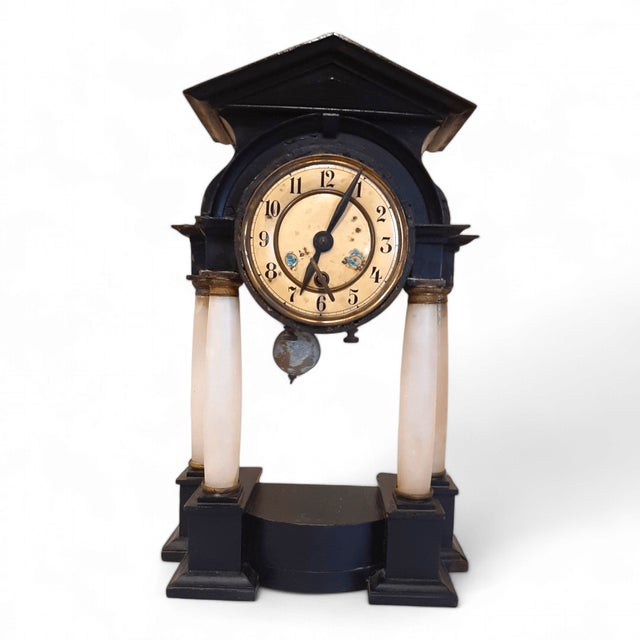 Early 19th Century Antique Empire Style Temple Clock, 1820 For Sale - Image 5 of 18