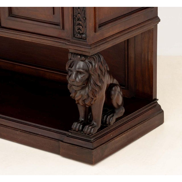Renaissance Revival Carved Walnut Sideboard For Sale - Image 10 of 15