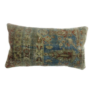 Superfine Mohtasham Kashan Persian Rug Bolster Pillow For Sale