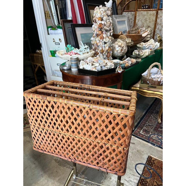 Rustic European 1970s Wicker Desk/Paper Organizer Basket For Sale - Image 3 of 7