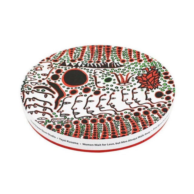 Red Yayoi Kusama Fine Bone China Plate For Sale - Image 8 of 8