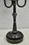 Vintage French Country Black Tole Metal Three Arm Candelabra Table Lamp With Shade For Sale - Image 13 of 14