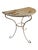 Vintage Wrought Iron Demi-Lune Console Table with Painted Pine Top, 1950s For Sale - Image 4 of 12