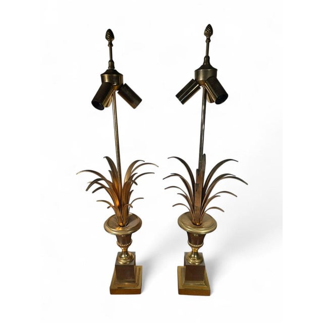 1970s French Pineapple Lamps from Maison Jansen, 1970s, Set of 2 For Sale - Image 5 of 17