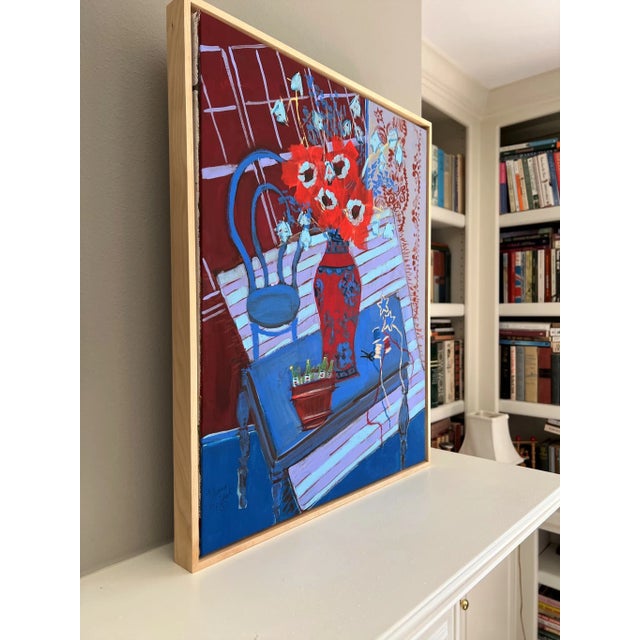 American Original Framed Expressionist Painting Stars and Stripes by Shann Spishak For Sale - Image 3 of 6