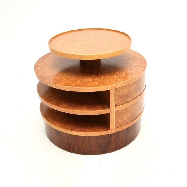 Art Deco Birds Eye Maple Side Table, 1930s For Sale - Image 4 of 11