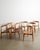 Rare set of eight three legged danish mid century "fh 4103 heart" wooden dining chairs in stained oak with teak seats by...