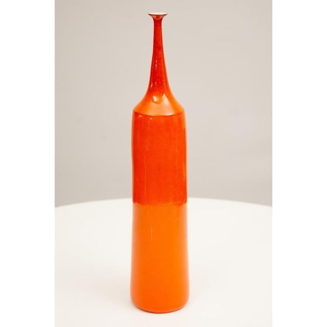 Large Orange Glazed Amphora Ceramic Vase, Belgium, Paco, 1965 For Sale - Image 4 of 9