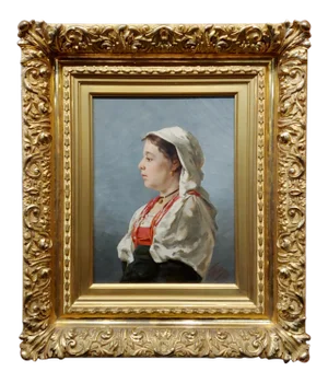 Klar -19th Century Portrait of a Tyrolean Woman-Oil Painting