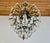 Vintage 1960s Bronze Crystal Amber Chandelier – 3 Light For Sale - Image 4 of 13