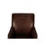 English Lazzaro Brown Leather Club Chair With Nailhead Trim and Turned Wood Legs For Sale - Image 3 of 10