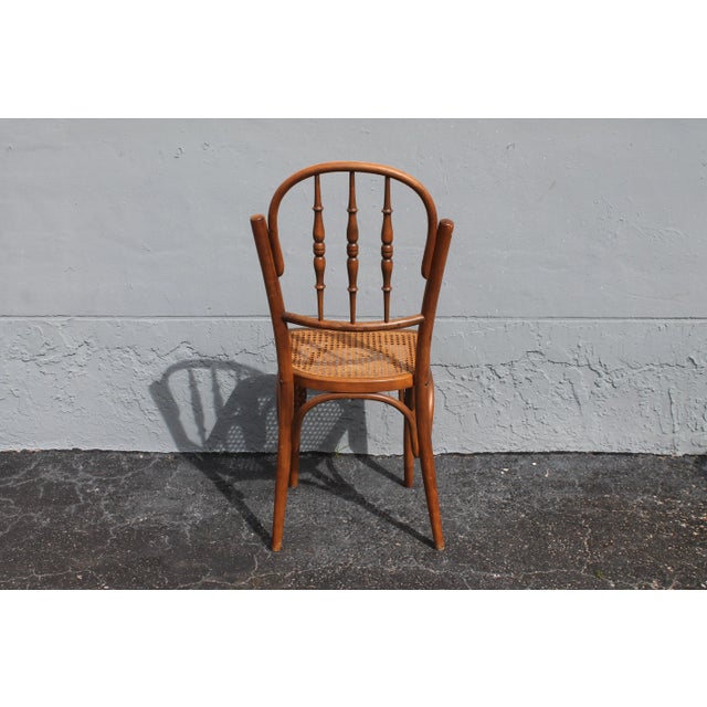Wood C1940 Vintage French Style Caned Dining Chairs - S/ 6 For Sale - Image 7 of 11