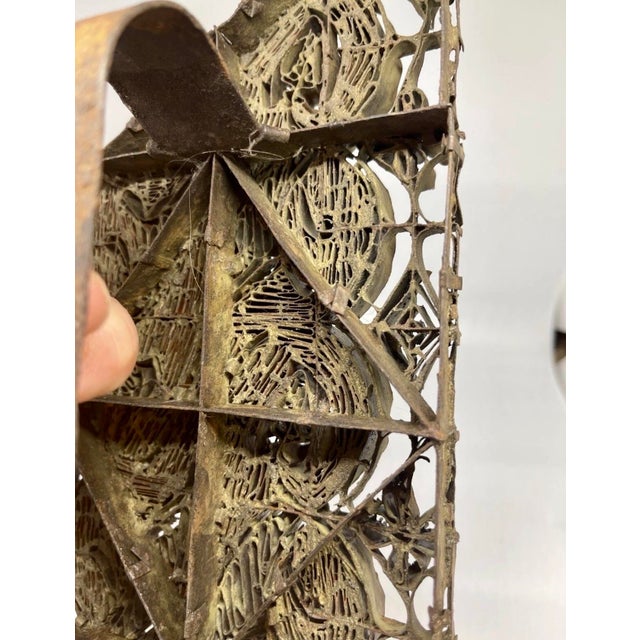 Metal Antique Indonesian Copper Batik Textile Stamp. Ancient Textile Pattern Stamp For Sale - Image 7 of 12