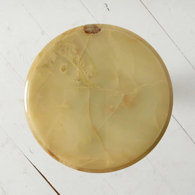 1920s Belgian Marble & Brass Side Table For Sale - Image 4 of 4