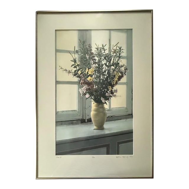 Original Signed Karen Maloof Hand-Colored Photograph Vase II Limited Edition 5/100 Still-Life 1989 For Sale