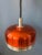 Metal Space Age Orange Transparent UFO Pendant Lamp For Sale - Image 7 of 11