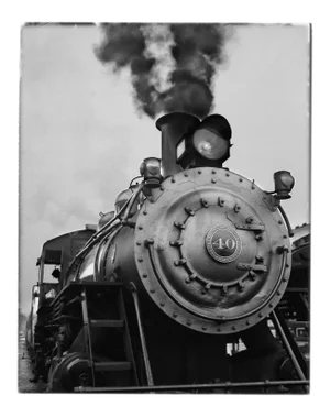 Train Black & White Photograph by Charles Baker