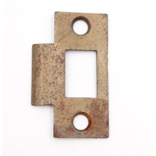 Early 20th Century Antique Lockwood Radial Brass Passage Door Knob Set For Sale - Image 5 of 5