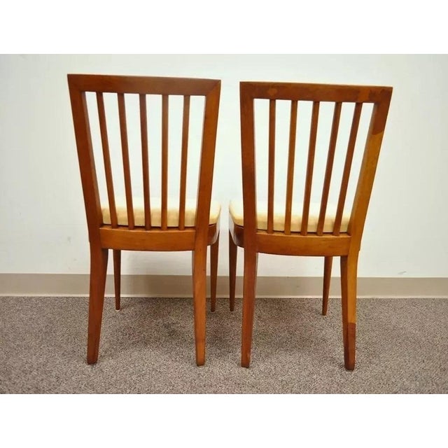 Mid 20th Century Vintage Paul McCobb Style Mid Century Modern Maple Slat Back Dining Chairs- a Pair For Sale - Image 10 of 12