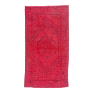 Vintage Red Turkish Oushak Rug, 03'07 X 06'07 For Sale