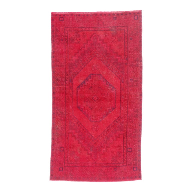 Vintage Red Turkish Oushak Rug, 03'07 X 06'07 For Sale