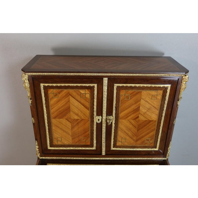 Napoleon III Brown Wood Desk For Sale - Image 5 of 16